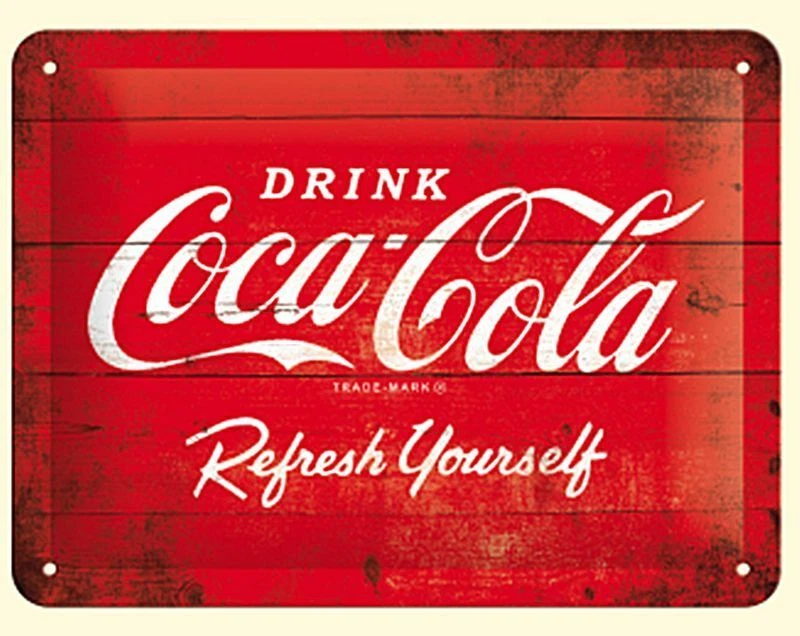 INSEGNA TARGA SMALTATA SPRITE TABELLA Coca Cola Fanta 80x30Cm Per Vespa