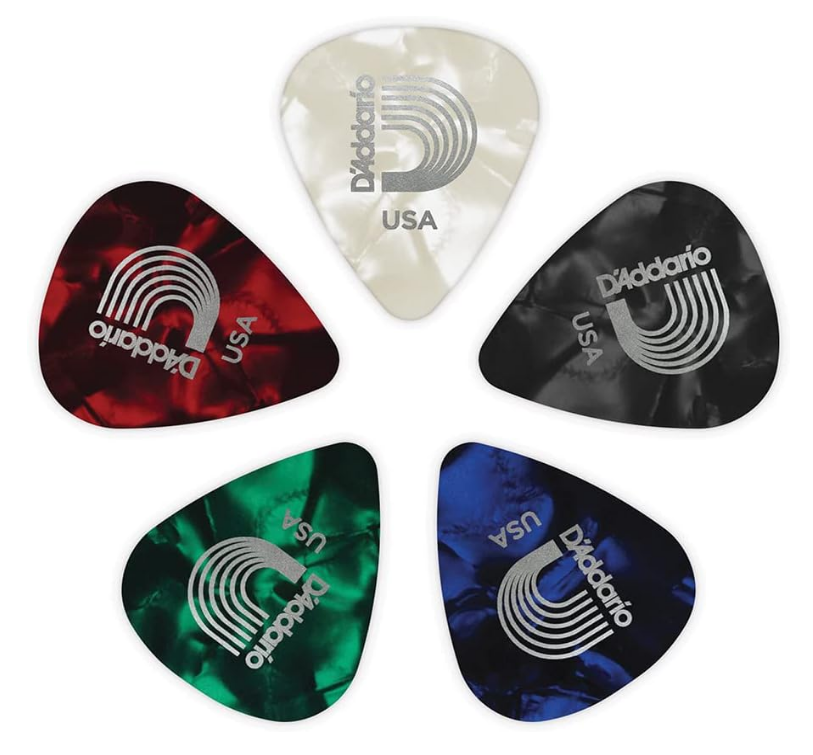 D'Addario Celluloid Guitar Picks - Guitar Accessories - Guitar Picks for Acousti