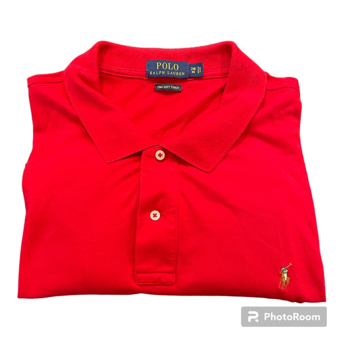 Polo Ralph Lauren Pony Red Polo Pima Soft Touch Cotton Shirt