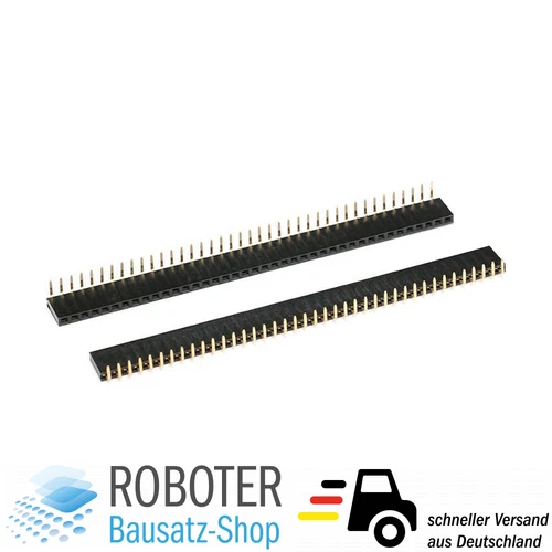 10x 40 Pin 2.54 mm Buchsenleiste gewinkelt einreihig angled female Pin Header