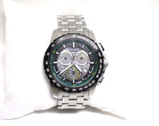 citizen eco-drive watch E820-S123071 green and black men's watch