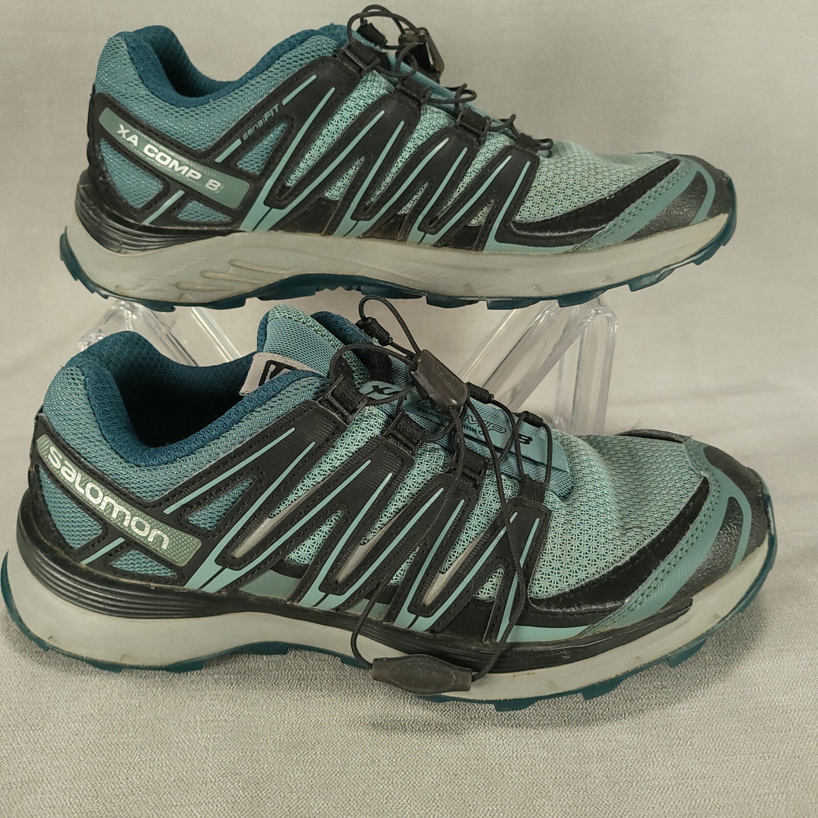 Scarpe da trail running Salomon XA Comp 8 donna taglia 6 5 blu verde nero schiuma di mare