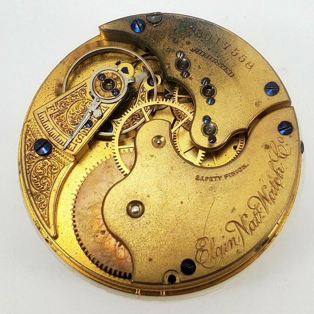 Antique 1890 Elgin Watch Works Size 16 Model 3 Grade 3