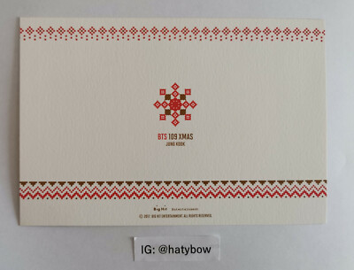 BTS Jungkook OFFICIAL Shibuya 109 Xmas Limited Edition 2017