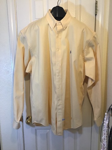XXL Ralph Lauren buttergelbes Button-Down-Hemd für Herren gebraucht, in einwandfreiem Zustand - Bild 2 von 6
