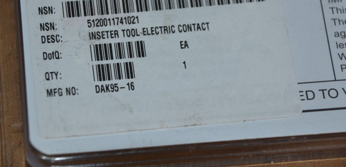 Daniels DMC DAK95-16 (MS27495A16) Installing Tweezer Tool - Picture 5 of 5