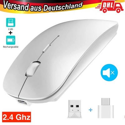 PC Maus Kabellos USB Wireless Mouse Computer Notebook Laptop Funkmaus Mac 2,4Ghz