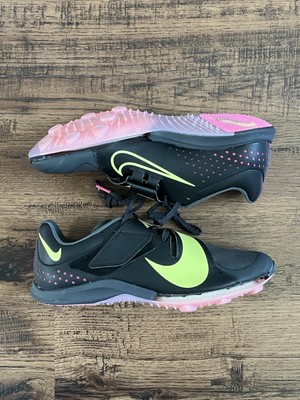 Nike Zoom Long Jump Elite  Black Pink Volt  (size mens 8.5/wmns 10)