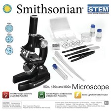 NSI Smithsonian Kids Microscope Kit   150x, 450x, 900x Magnification
