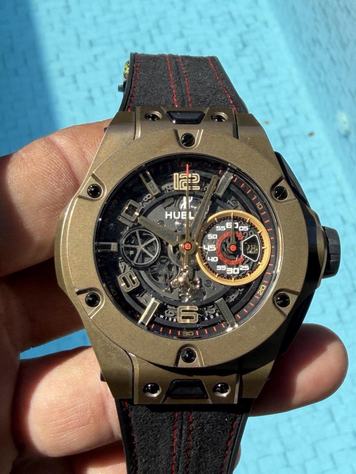 Hublot Big Bang Unico Magic Gold 18K Skeleton Chrono  411.MX.1138.RX Retail $50k image 2