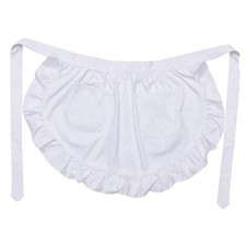 Women's Waist Apron with Two Pockets Half Apron Waitress Servant Cosplay