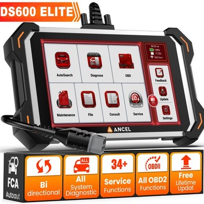 ANCEL DS600 Elite KFZ OBD2 Diagnosegerät ALLE System 34 Reset Scanner CANFD DoIP