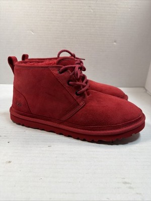 UGG AUSTRALIA NEUMEL 3236  SAMBA RED CHUKKA ANKLE BOOTS MENS SIZE 9 NEW