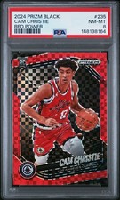 2024 PANINI PRIZM BLACK RED POWER #235 CAM CHRISTIE 11/75 PSA 8