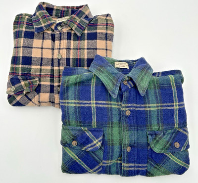 C.E. Schmidt Workwear Shirts Mens M Flannels Plaid Heavyweight Lot Of 2 Shackets