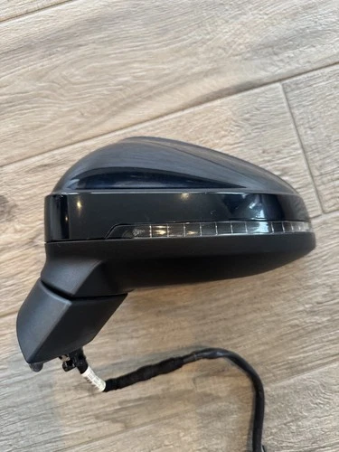 2018-2024 AUDI S4 FRONT LEFT DOOR MIRROR ASSEMBLY BLACK OEM - Damaged Read Desc.