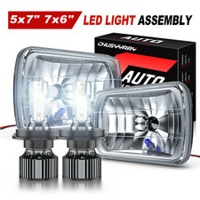 Pair 7x6 inch Led Headlights Hi Lo Beam fit International IHC 9200 9900 9400i