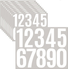 10 Sheets Vinyl House Numbers - 3 Inch Waterproof Mailbox Numbers, Self-Adhesive