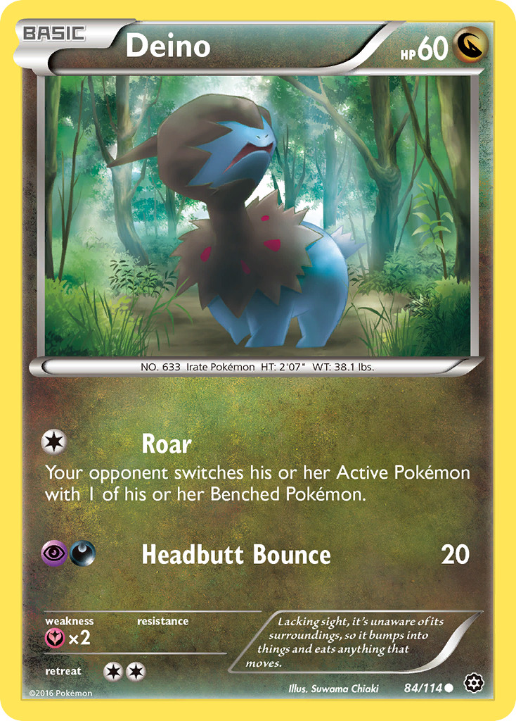 DEINO 84/114 COMMON STEAM SIEGE POKEMON NEAR MINT