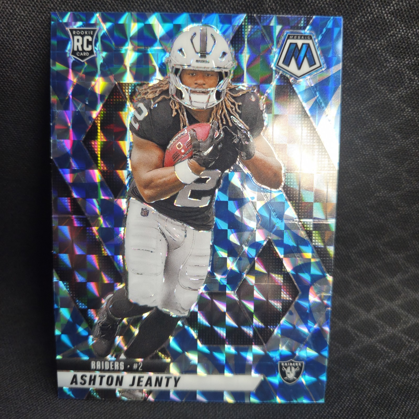 Ashton Jeanty 2025 Mosaic Blue Reactive Paralell #345 M/NM