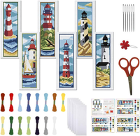 6 Set Lesezeichen Kreuzstich Sets, Stick Lesezeichen Kreuzstich Sets Mit Anleitu