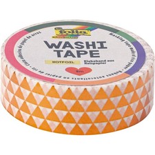 Folia Washi Tape Klebeband aus Reispapier kupfer Dreieck 1 Rolle ca. 5 m x 15 mm