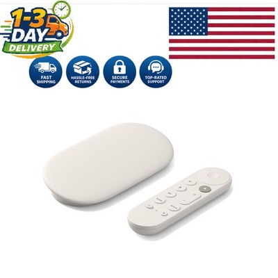 Porcelain 4K HDR TV Box with Voice Search Remote - Ultimate Streaming Experience