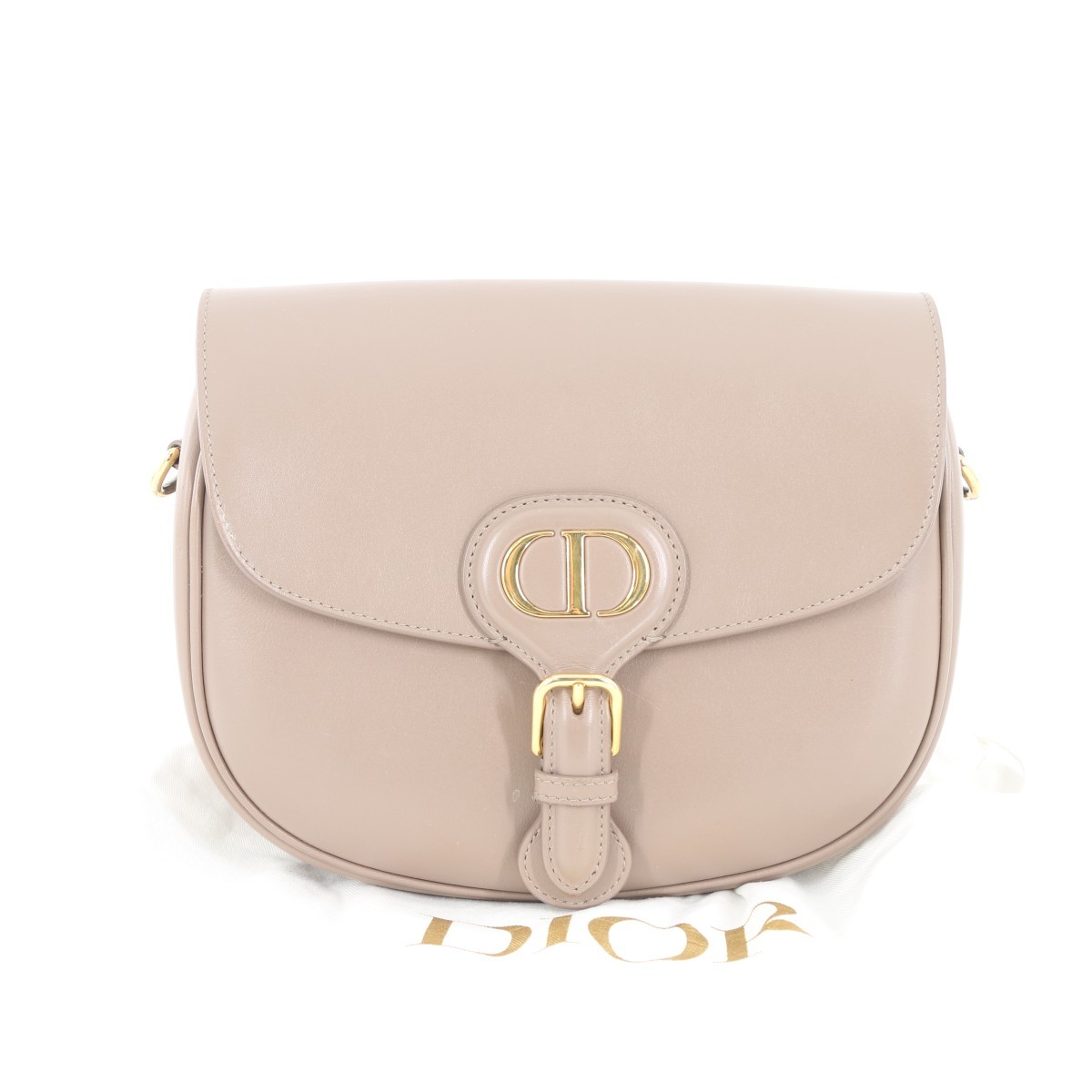 CHRISTIAN DIOR Bobby Medium Warm Taupe Leather Women Shoulder Bag (FPP011659)