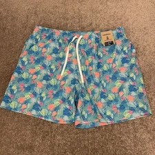 Chubbies Swim Trunks Mens XXL Blue Wild Tropics Pockets Beach Summer NEW $69