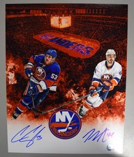 Casey Cizikas & Jean-Gabriel Pageau Dual Signed Islanders 11x14 Photo Auto BAS
