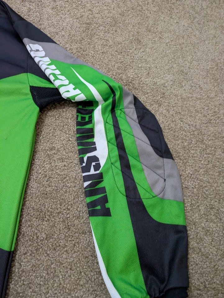 Camiseta Answer Racing para hombre grande verde manga larga acolchada  Foto 4 de 4