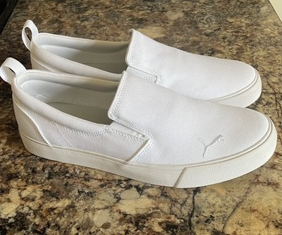 PUMA Bari Slip-On White Sneakers Size 10