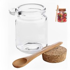 1 Pcs 250ml/8.5oz Glass Jars With Lids Jars Bath Salt Container With Scoop Co...
