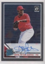 2019 Panini Donruss Optic Rated Rookie Signatures Enyel de los Santos Auto 0u79