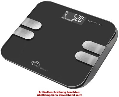 Little balance Digitale Personenwaage Body Wave, schwarz