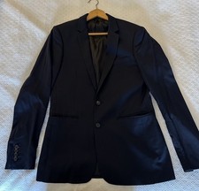 Sandro Paris Navu Blue Blazer Jacket Size 48