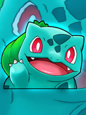 Anime Pok mon Bulbasaur 5" High Quality Vinyl Peeker Sticker