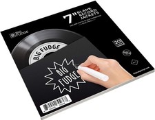 BIG FUDGE Pro Blank Album Jackets - 7 Inch x Black - 20 Vinyl Record Covers