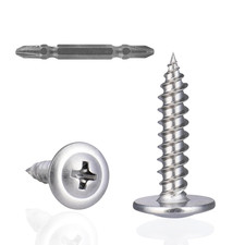 260Pcs 8X1/2 Wood Screws Phillips Modified Truss Head Stainless Steel 410 Quick