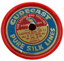 VTG Gudecast Gudebrod Bros Pure Silk Fly Line In Original spool Used 3c