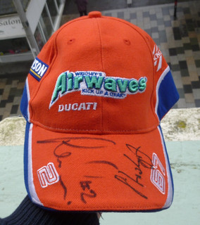 DUCATI CAP HANDSIGNED BY #2 AND #67 SHANE BYRNE