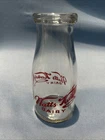 Vintage Antique 1/2 Pint Glass Milk Bottle Natts Hardy Dairy