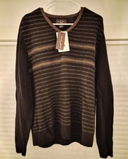 Luxurius warm BLACK BROWN 1826 MERINO WOOL SWEATER Medium, Brand new with tag