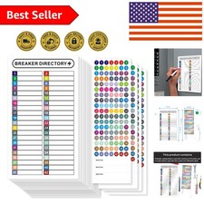 16 Sheets Waterproof Breaker Panel Labels  Easy Circuit Identification Stickers