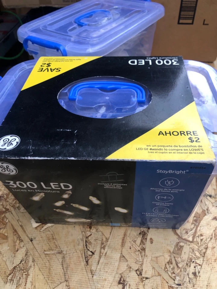 GE 300 LED String Lights, Plug-in Outdoor/Indoor Christmas Tree Lights - Image 3 of 4