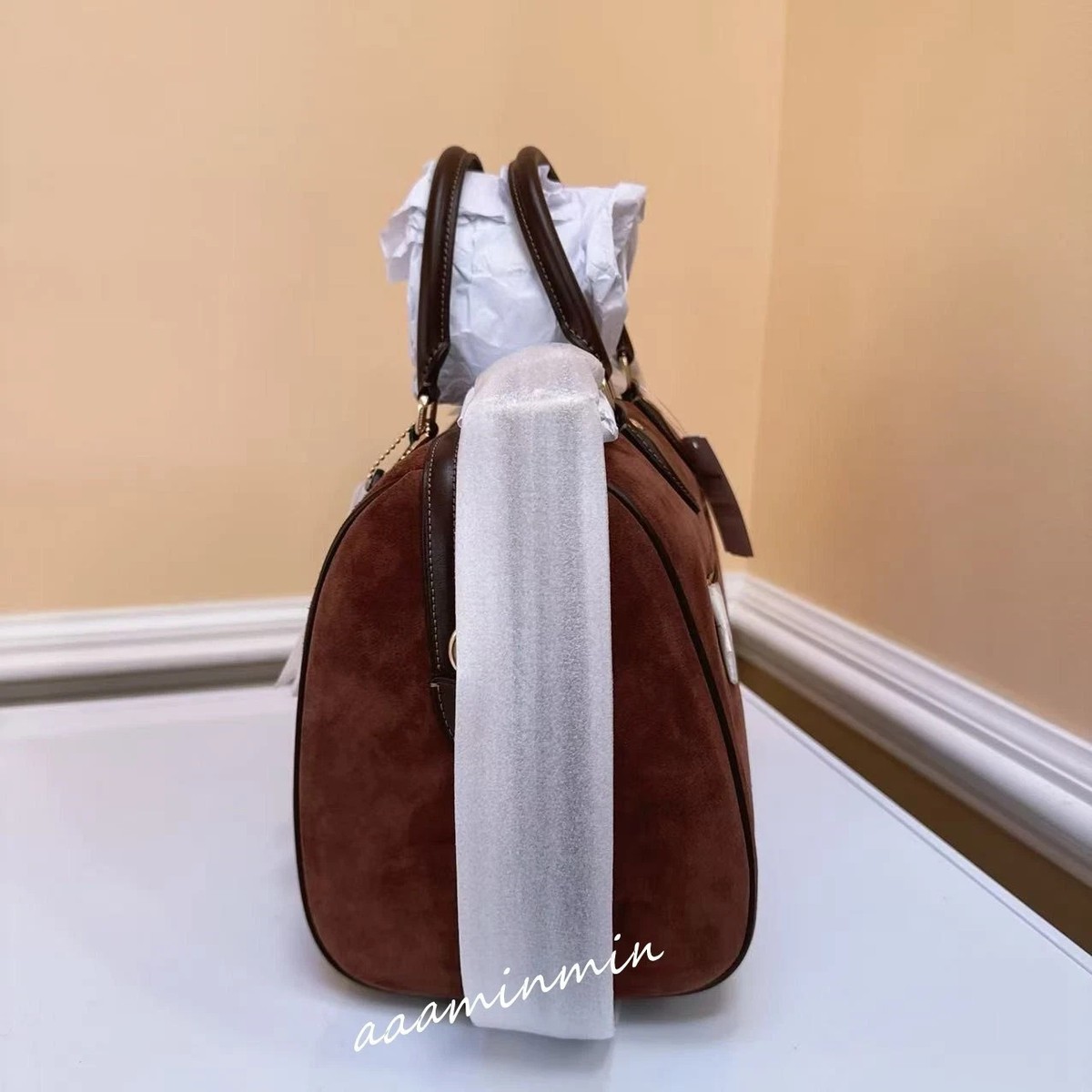 Coach Large Rowan Suede Vintage Brown CCC79 for sale online | eBay