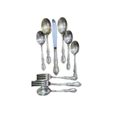 Vintage Wm Rogers Mfg Co Extra Plate 9 Piece Silverplate Silverware/Flatwear