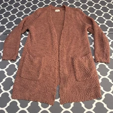 Sienna Sky Sweater Women's Size M Pinkish Long Sleeve Open Cardigan