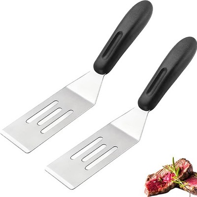 2-Pieces Small Metal Spatula Set, Mini Metal Spatulas for Kitchen Use, Stainless