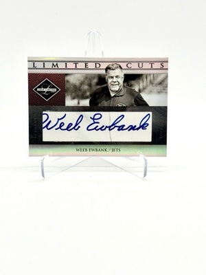 #ad 2007 Donruss Leaf Limited Cuts WEEB EWBANK HOF Cut Auto 50 JETS $49.99